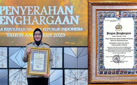Raih Predikat Terbaik di Polda Jajaran, Polresta Malang Kota Terima Penghargaan Pelayanan Publik Kapolri