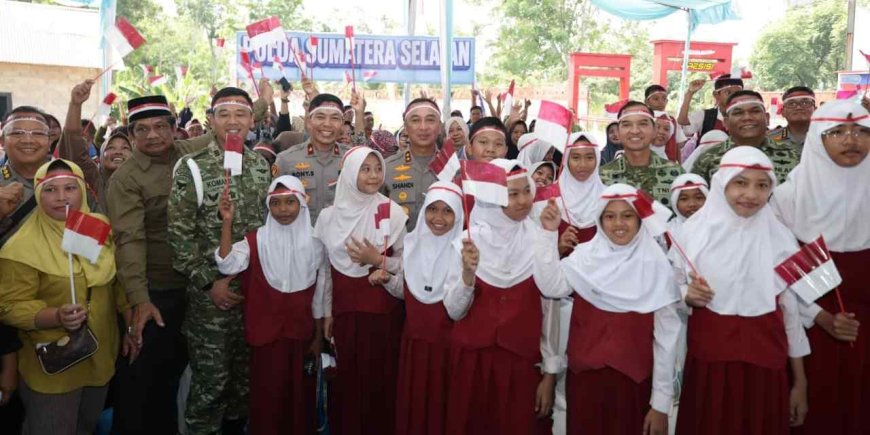 Semarak 81 Kemerdekaan RI, Polda Sumsel Bangun 81 Jembatan Merah Putih